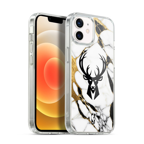 NBA Milwaukee Bucks White Marble Soft Gel Case for Apple iPhone 12 / iPhone 12 Pro & MagSafe