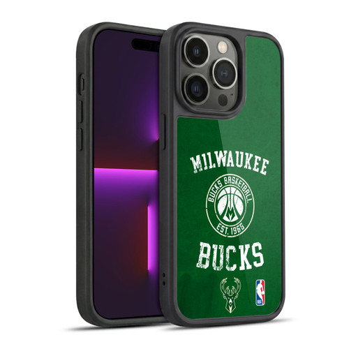 NBA Milwaukee Bucks Distressed Gel Armour Case For Apple iPhone 14 Pro
