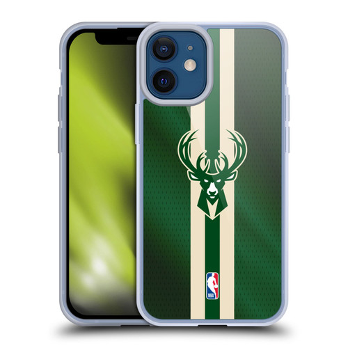 NBA Milwaukee Bucks Stripes Soft Gel Case for Apple iPhone 12 Mini & MagSafe
