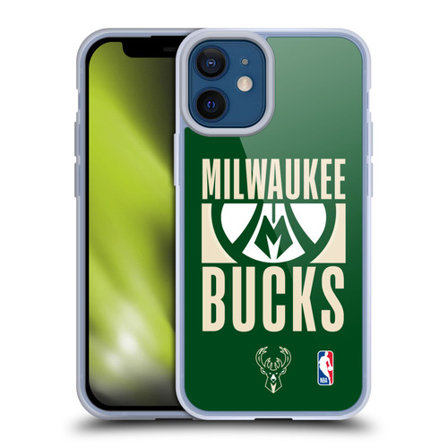 NBA Milwaukee Bucks Typography Soft Gel Case for Apple iPhone 12 Mini & MagSafe