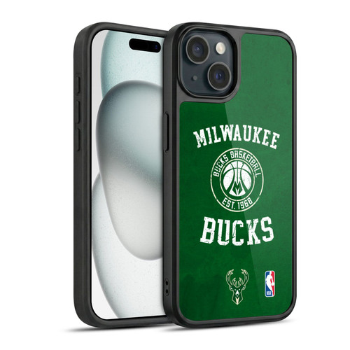 NBA Milwaukee Bucks Distressed Gel Armour Case For Apple iPhone 15