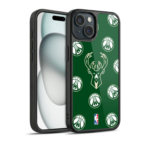 NBA Milwaukee Bucks Patterns Gel Armour Case For Apple iPhone 15