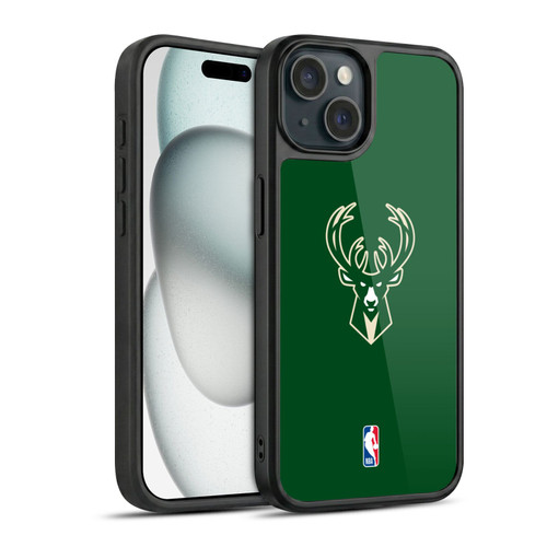 NBA Milwaukee Bucks Plain Gel Armour Case For Apple iPhone 15