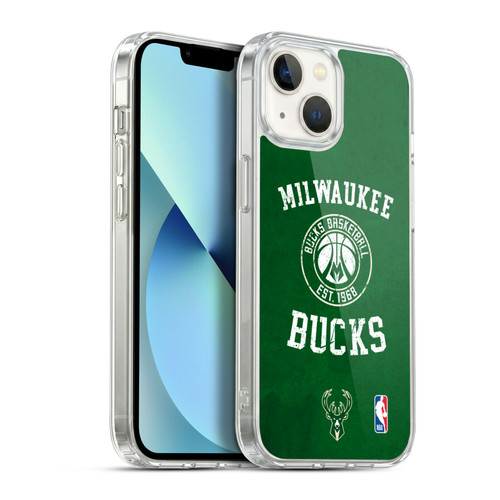 NBA Milwaukee Bucks Distressed Soft Gel Case for Apple iPhone 13