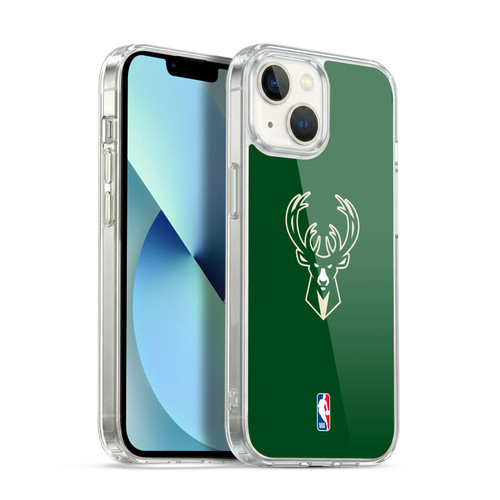NBA Milwaukee Bucks Plain Soft Gel Case for Apple iPhone 13