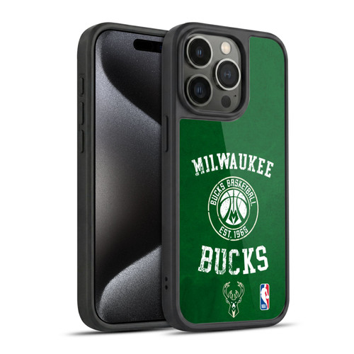 NBA Milwaukee Bucks Distressed Gel Armour Case For Apple iPhone 15 Pro