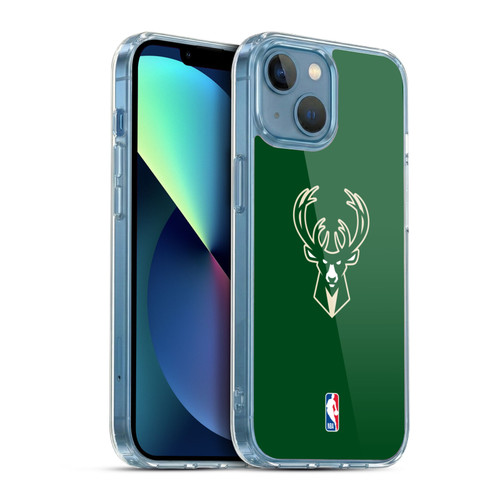 NBA Milwaukee Bucks Plain Soft Gel Case for Apple iPhone 13 Mini & MagSafe