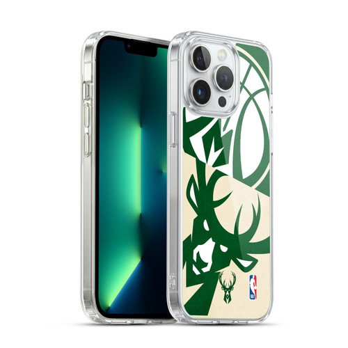 NBA Milwaukee Bucks Half Oversized Soft Gel Case for Apple iPhone 13 Pro Max & MagSafe