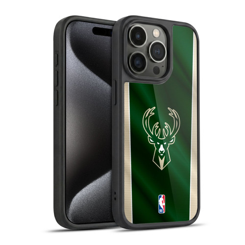 NBA Milwaukee Bucks Vertical Banner Gel Armour Case For Apple iPhone 15 Pro
