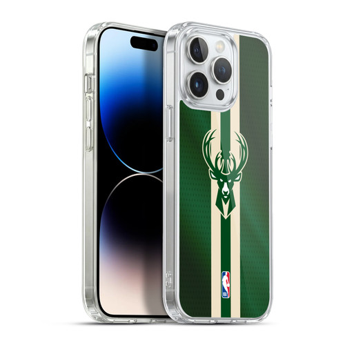 NBA Milwaukee Bucks Stripes Soft Gel Case for Apple iPhone 13 Pro Max & MagSafe