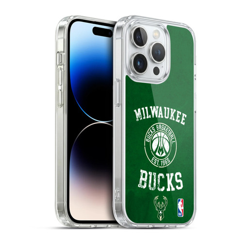 NBA Milwaukee Bucks Distressed Soft Gel Case for Apple iPhone 13 Pro & MagSafe