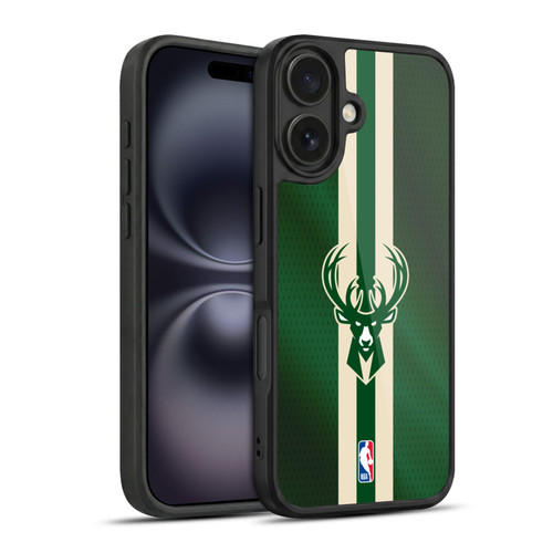 NBA Milwaukee Bucks Stripes Gel Armour Case For Apple iPhone 16