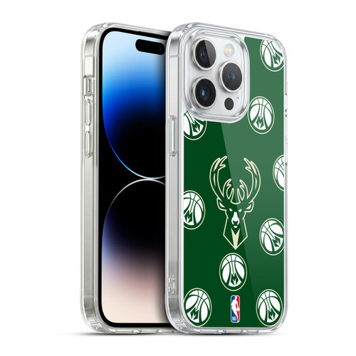 NBA Milwaukee Bucks Patterns Soft Gel Case for Apple iPhone 13 Pro & MagSafe