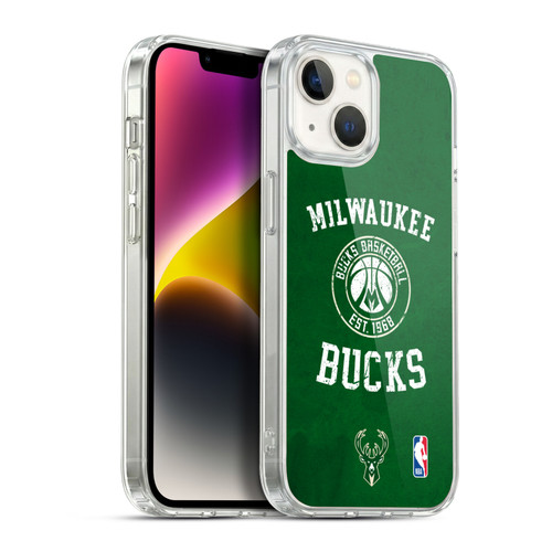 NBA Milwaukee Bucks Distressed Soft Gel Case for Apple iPhone 14