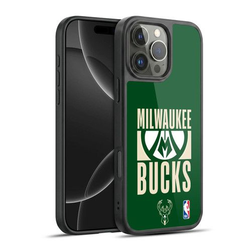 NBA Milwaukee Bucks Typography Gel Armour Case For Apple iPhone 16 Pro Max