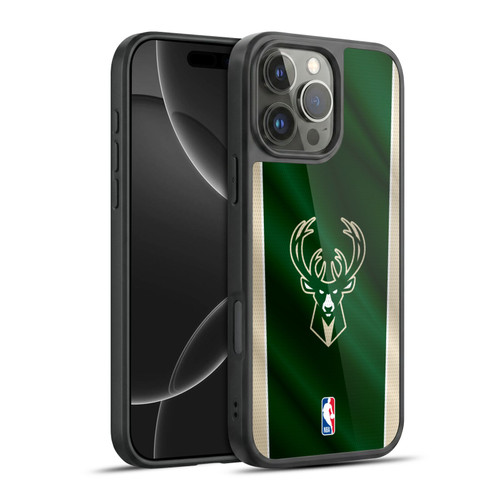 NBA Milwaukee Bucks Vertical Banner Gel Armour Case For Apple iPhone 16 Pro Max