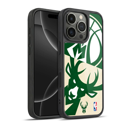 NBA Milwaukee Bucks Half Oversized Gel Armour Case For Apple iPhone 16 Pro