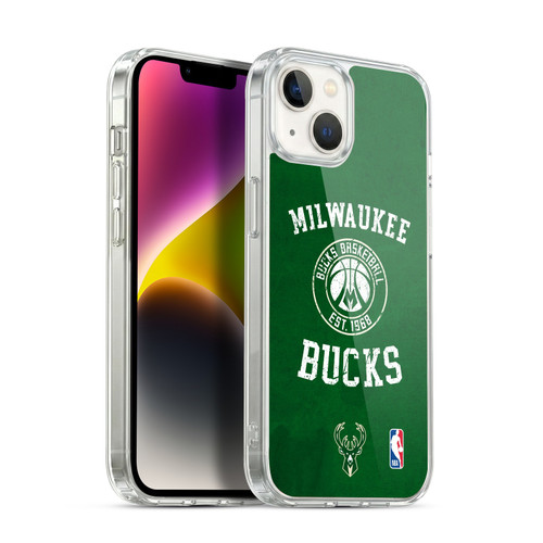 NBA Milwaukee Bucks Distressed Soft Gel Case for Apple iPhone 14 Plus & MagSafe