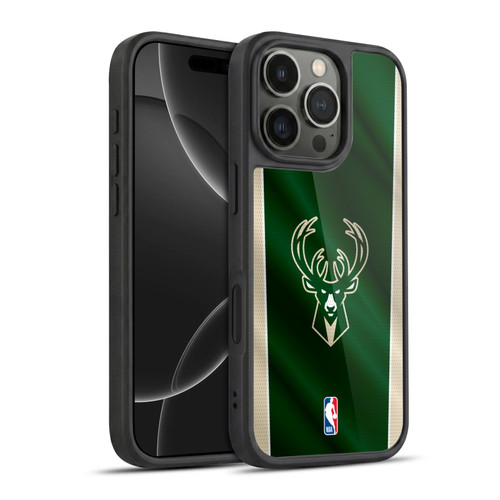 NBA Milwaukee Bucks Vertical Banner Gel Armour Case For Apple iPhone 16 Pro