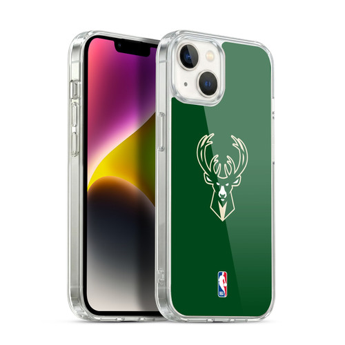 NBA Milwaukee Bucks Plain Soft Gel Case for Apple iPhone 14 Plus & MagSafe