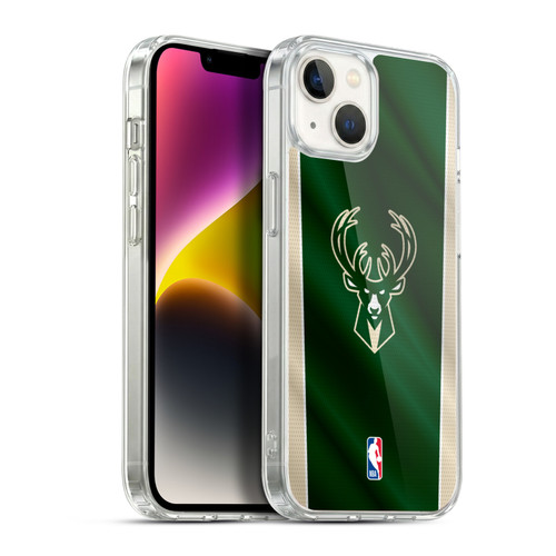NBA Milwaukee Bucks Vertical Banner Soft Gel Case for Apple iPhone 14 Plus & MagSafe