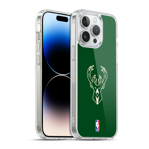 NBA Milwaukee Bucks Plain Soft Gel Case for Apple iPhone 14 Pro Max & MagSafe