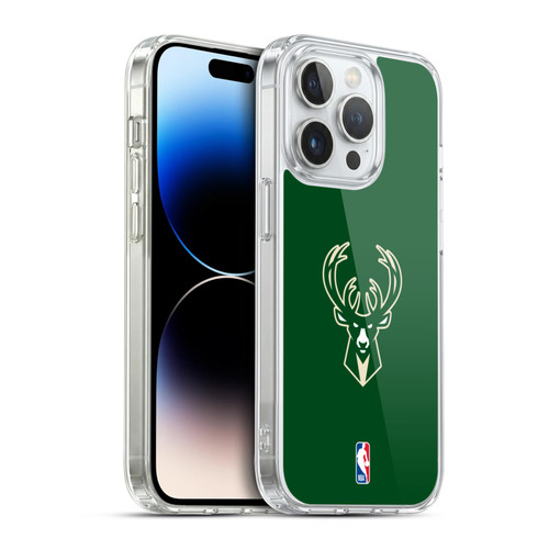 NBA Milwaukee Bucks Plain Soft Gel Case for Apple iPhone 14 Pro & MagSafe