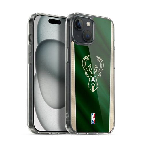 NBA Milwaukee Bucks Vertical Banner Soft Gel Case for Apple iPhone 15 & MagSafe
