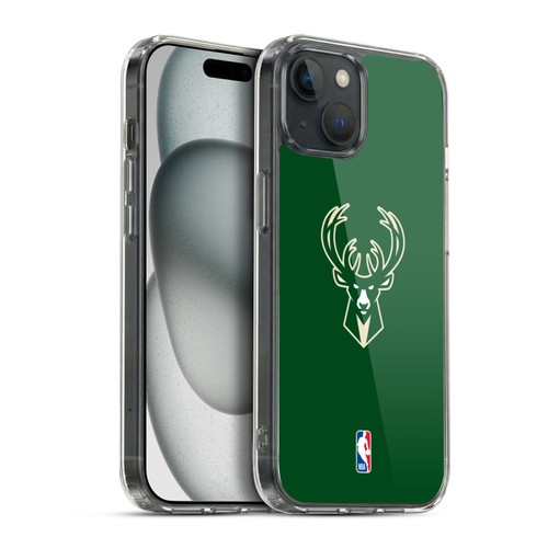 NBA Milwaukee Bucks Plain Soft Gel Case for Apple iPhone 15 Plus & MagSafe