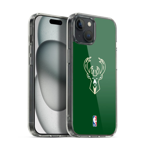 NBA Milwaukee Bucks Plain Soft Gel Case for Apple iPhone 15 Plus & MagSafe