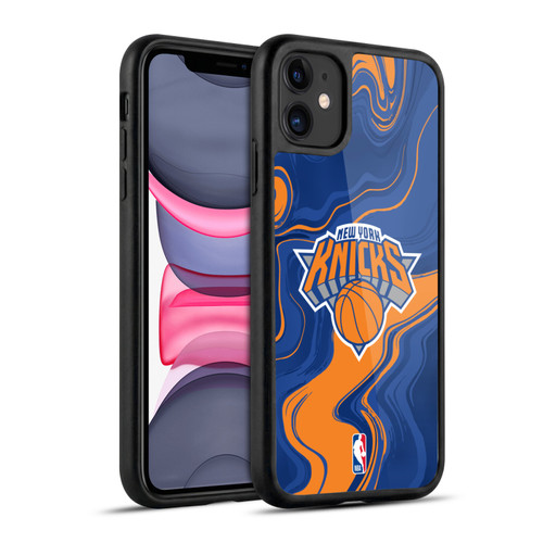 NBA New York Knicks Marble Agates Gel Armour Case For Apple iPhone 11