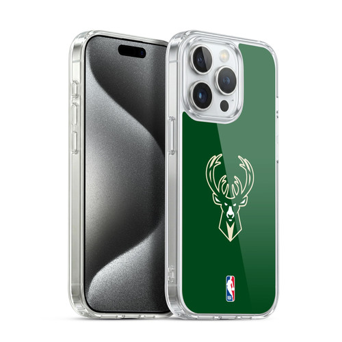 NBA Milwaukee Bucks Plain Soft Gel Case for Apple iPhone 15 Pro & MagSafe