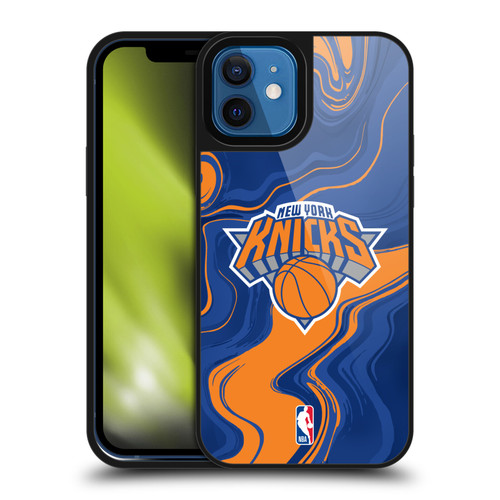 NBA New York Knicks Marble Agates Gel Armour Case For Apple iPhone 12 / iPhone 12 Pro