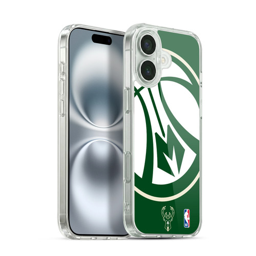 NBA Milwaukee Bucks Oversized Soft Gel Case for Apple iPhone 16 Plus & MagSafe