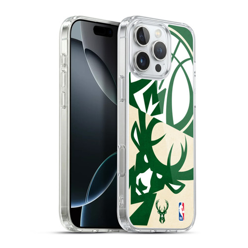 NBA Milwaukee Bucks Half Oversized Soft Gel Case for Apple iPhone 16 Pro Max & MagSafe