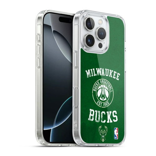 NBA Milwaukee Bucks Distressed Soft Gel Case for Apple iPhone 16 Pro & MagSafe