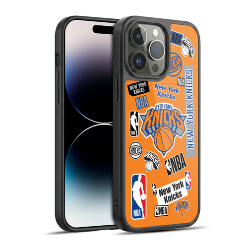 NBA New York Knicks Sticker Collage Gel Armour Case For Apple iPhone 14 Pro Max