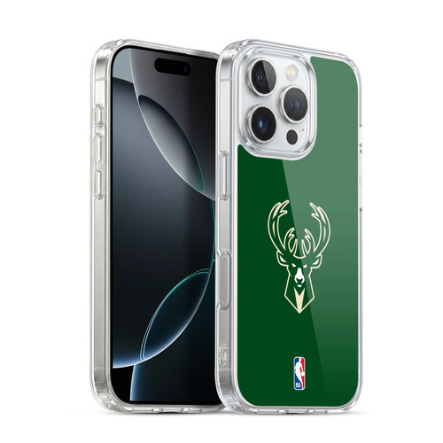 NBA Milwaukee Bucks Plain Soft Gel Case for Apple iPhone 16 Pro & MagSafe