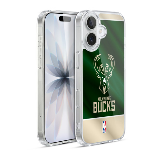 NBA Milwaukee Bucks Horizontal Banner Soft Gel Case for Apple iPhone 17