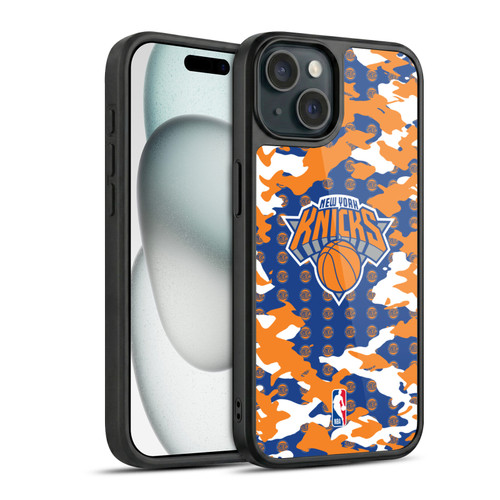 NBA New York Knicks Camouflage Gel Armour Case For Apple iPhone 15