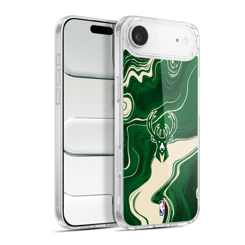 NBA Milwaukee Bucks Marble Agates Soft Gel Case for Apple iPhone 17 Air