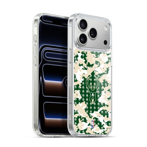 NBA Milwaukee Bucks Camouflage Soft Gel Case for Apple iPhone 17 Pro Max