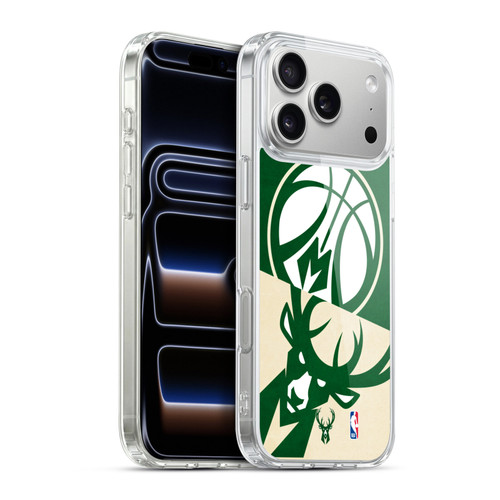 NBA Milwaukee Bucks Half Oversized Soft Gel Case for Apple iPhone 17 Pro Max