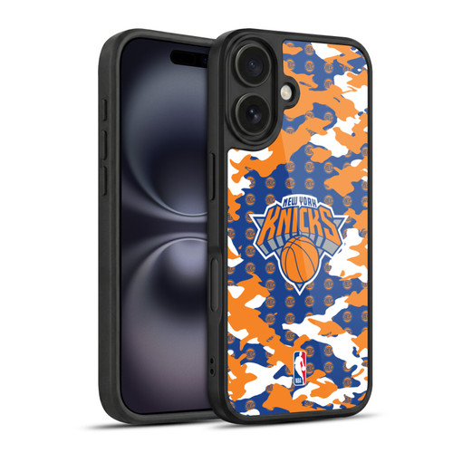 NBA New York Knicks Camouflage Gel Armour Case For Apple iPhone 16