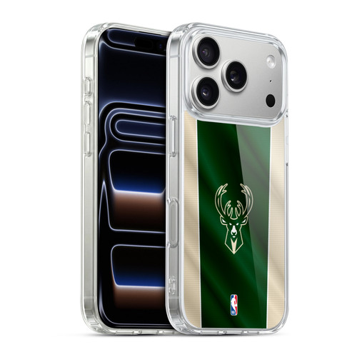 NBA Milwaukee Bucks Vertical Banner Soft Gel Case for Apple iPhone 17 Pro