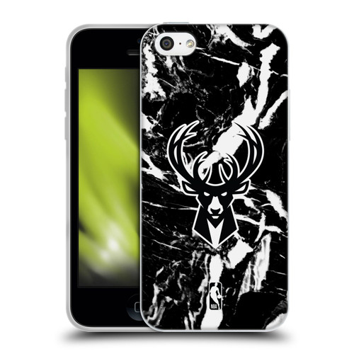 NBA Milwaukee Bucks Black Marble Soft Gel Case for Apple iPhone 5c