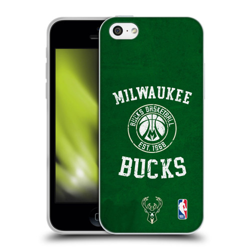 NBA Milwaukee Bucks Distressed Soft Gel Case for Apple iPhone 5c