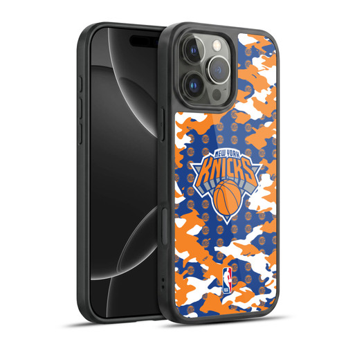NBA New York Knicks Camouflage Gel Armour Case For Apple iPhone 16 Pro Max
