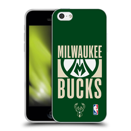 NBA Milwaukee Bucks Typography Soft Gel Case for Apple iPhone 5c