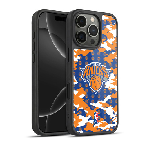 NBA New York Knicks Camouflage Gel Armour Case For Apple iPhone 16 Pro